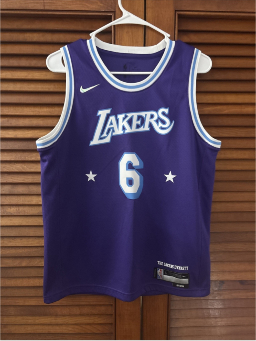 LeBron James #6 Los Angeles Nike City Edition Jersey Youth Size Large 14/16